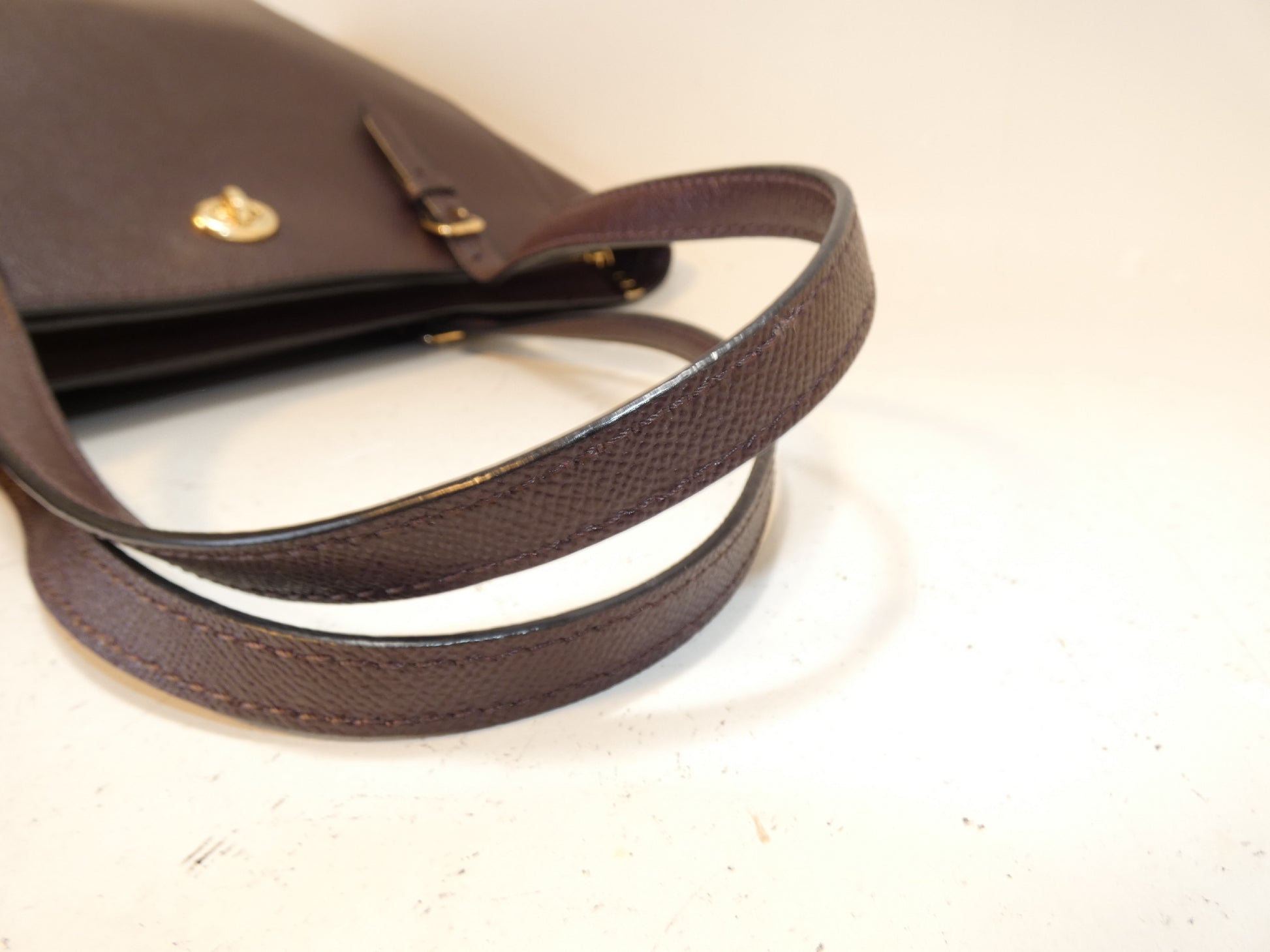 COACH Turnlock Leather Tote Shoulder Bag