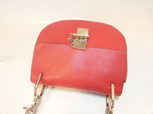 Chloe Drew Leather Chain Shoulder Bag