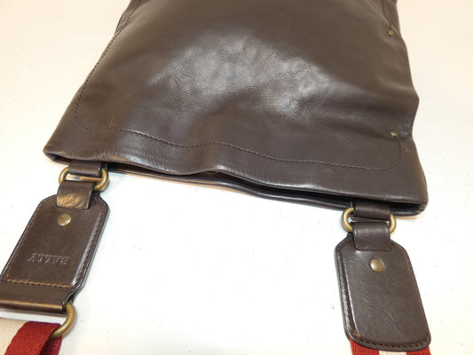 BALLY Leather Dark Brown Shoulder Bag