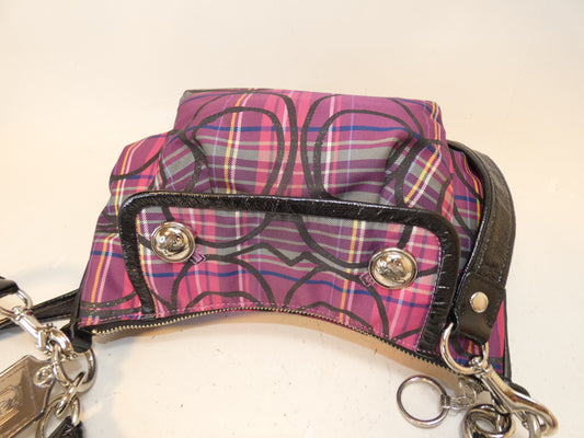 COACH 2-way Check Signature Hand Shoulder Bag