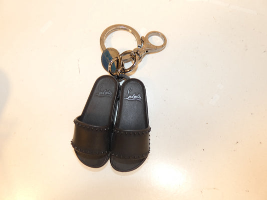 Christian Louboutin Sandal Motif Black Key Ring Key Case Key Holder