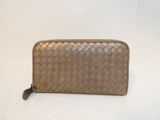 BOTTEGA VENETA BOTTEGA VENETA Intrecciato Round Zip Long Wallet
