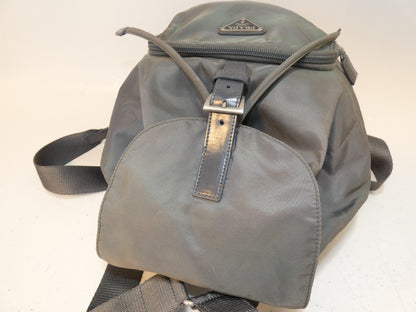 PRADA Nylon Triangle Plate Backpack