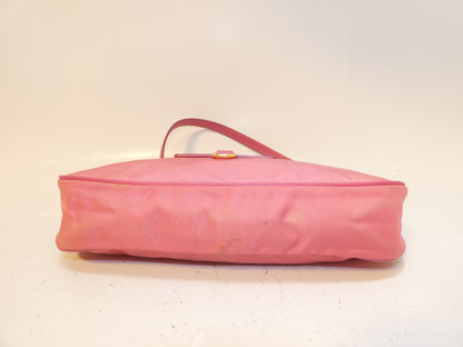 PRADA Front Logo Saffiano Nylon Hand One-Shoulder Handbag