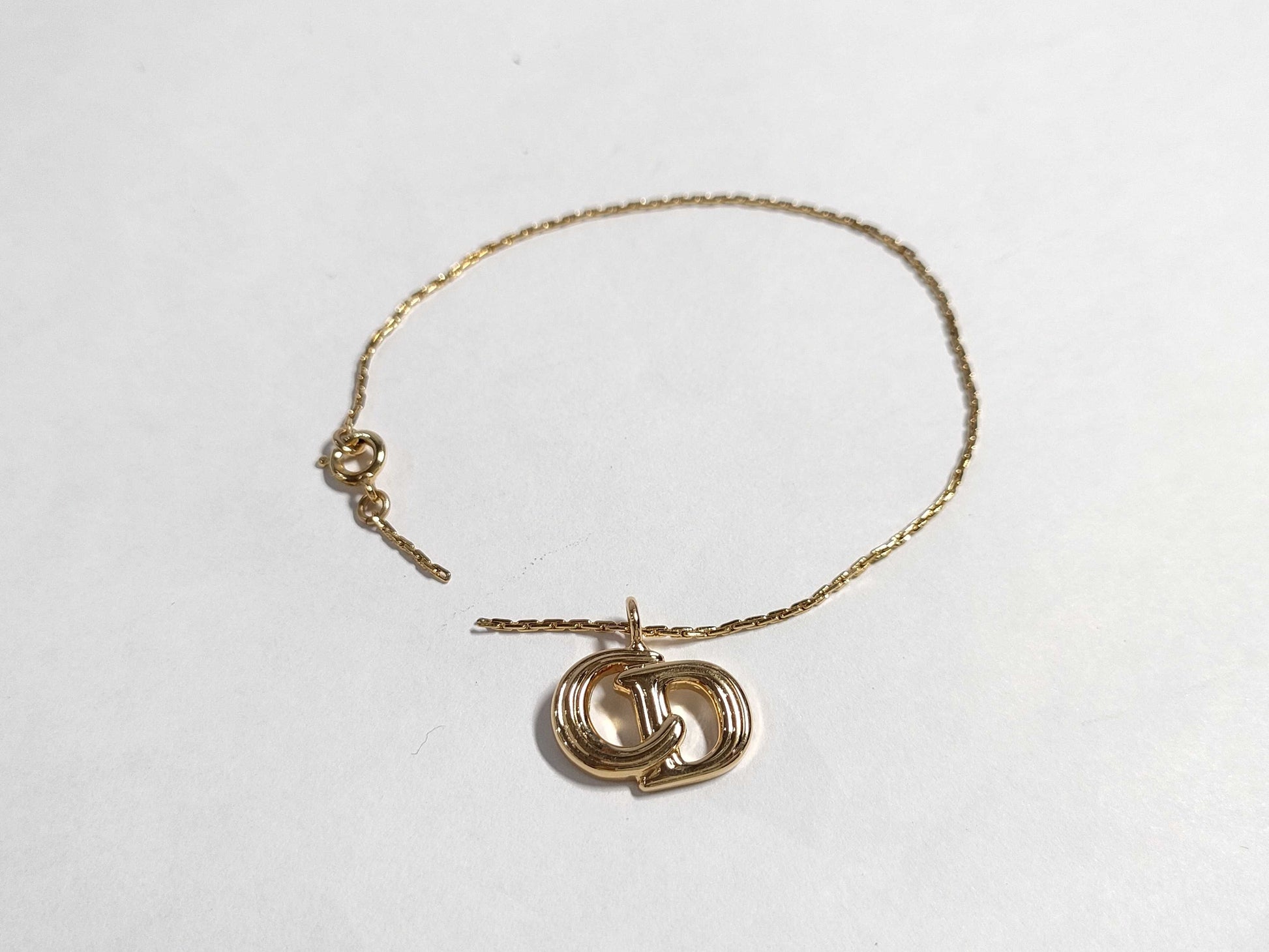 Dior Gold Plated CD Logo Bracelet Bracelet Bangle