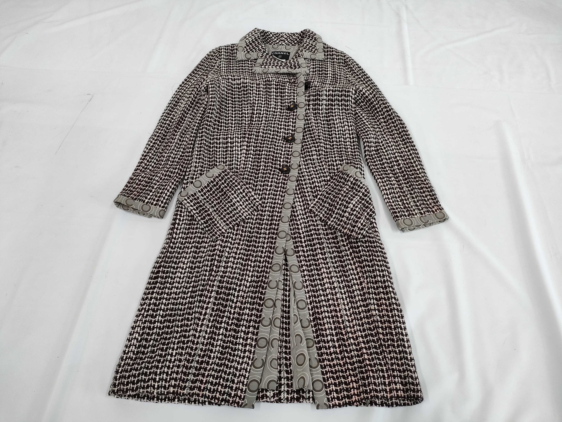 CHANEL tweed coat size 36 coat