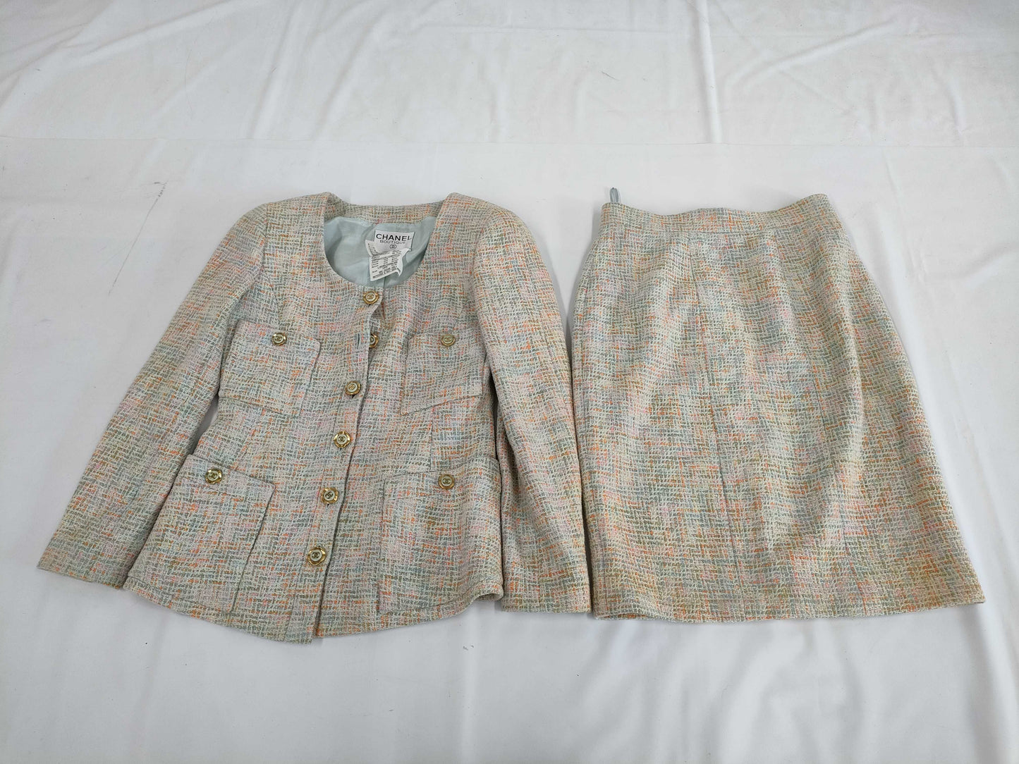 CHANEL Multicolor Jacket/Skirt Set, Size 38 Other Apparel