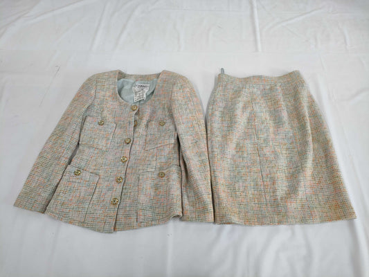 CHANEL Multicolor Jacket/Skirt Set, Size 38 Other Apparel