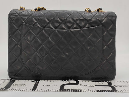 CHANEL Matelasse Chain Lamb Shoulder Bag, Black, Dekamato