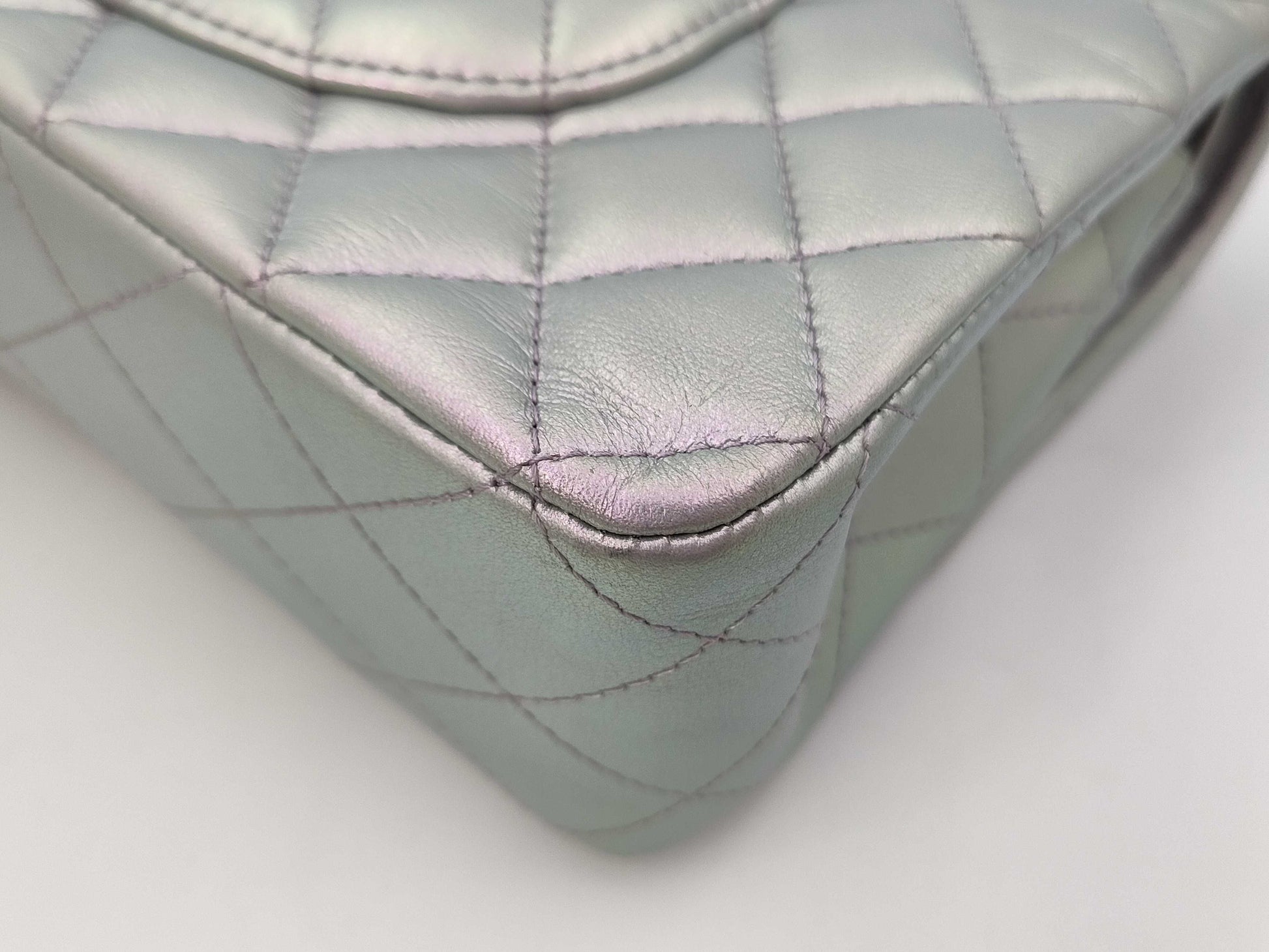CHANEL Lambskin W25 Rampoule Silver Shoulder Bag