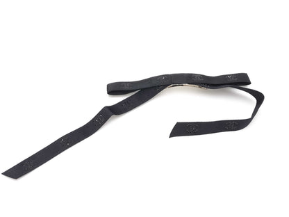 CHANEL CHANEL Barrette Ribbon Coco Mark Rhinestone Black Hair Accessory 25B Hair Accessory