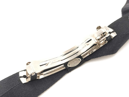 CHANEL CHANEL Barrette Ribbon Coco Mark Rhinestone Black Hair Accessory 25B Hair Accessory