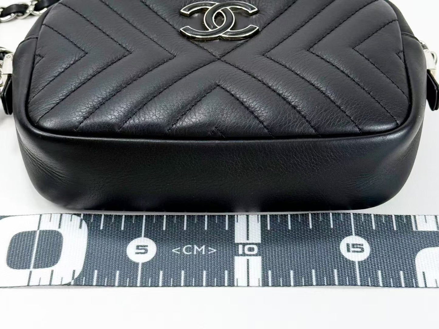 CHANEL Black Chevron Fringe Camera Bag, W20cm, Approx. 25 Series [Sealed], Silver Hardware, Shoulder Bag, 25655786