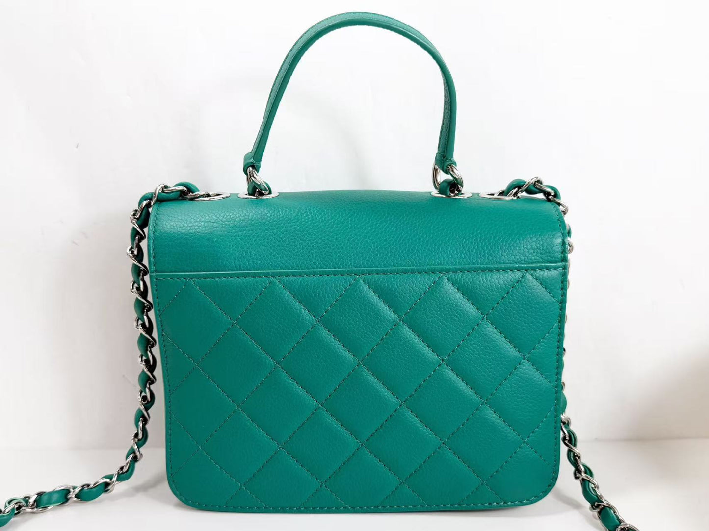 CHANEL Caviar Skin Green Half COCO Shoulder Bag, W20cm, Approx. 23 Series [G Card, Dust Bag, and Sticker Included] Silver Hardware Shoulder Bag 23981557