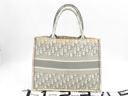 Christian Dior Dior Book Tote Tote Bag Handbag Trotter 50-MA-0251 Gray