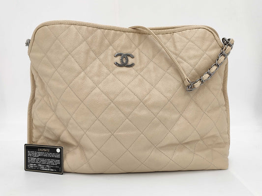 CHANEL Caviar Skin Matelasse Chain One Shoulder Bag, 20 Series, Accessories: Guarantee Card, Shoulder Bag