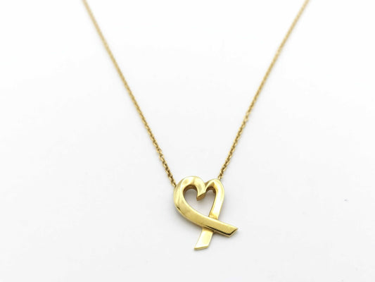 Tiffany & Co. Loving Heart Necklace in Yellow Gold 750, 2.9g 