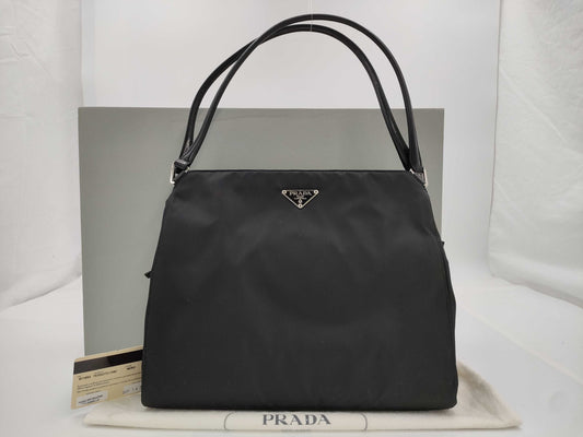 PRADA Nylon Prada Nylon Handbag B11093 Black Accessories: Box, Certificate of Authenticity, Dust Bag