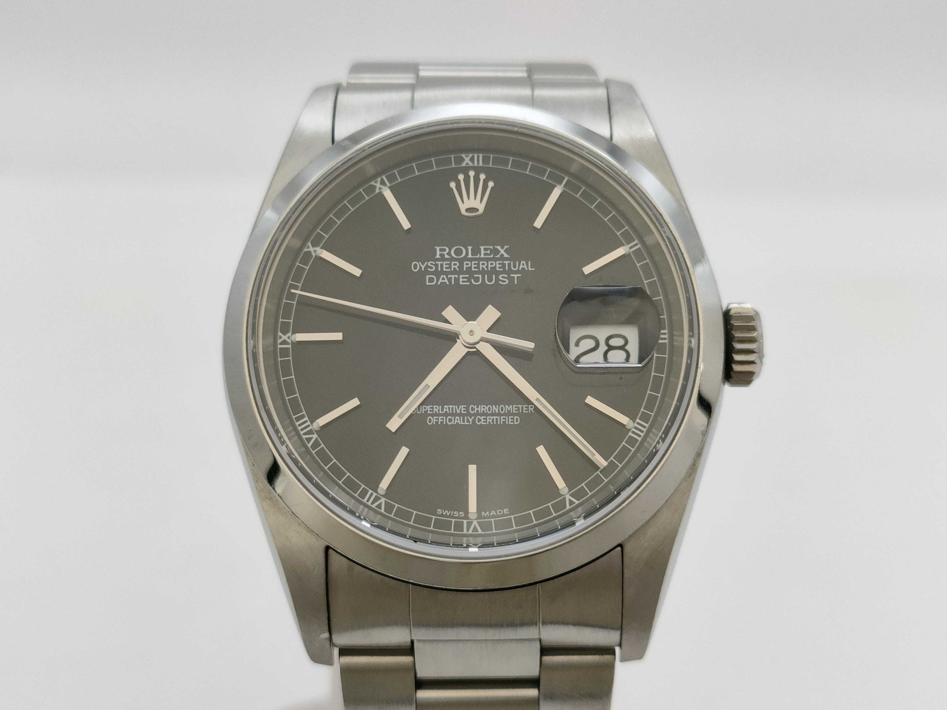 ROLEX 16200 F368004 Black Dial Boys' Watch
