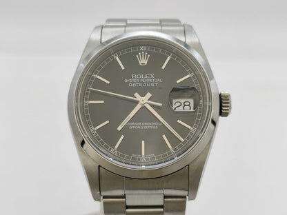 ROLEX 16200 F368004 Black Dial Boys' Watch