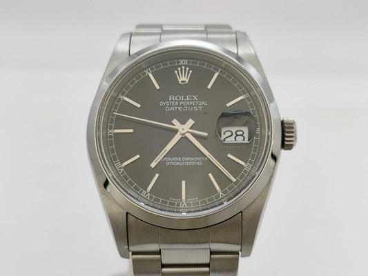 ROLEX 16200 F368004 Black Dial Boys' Watch