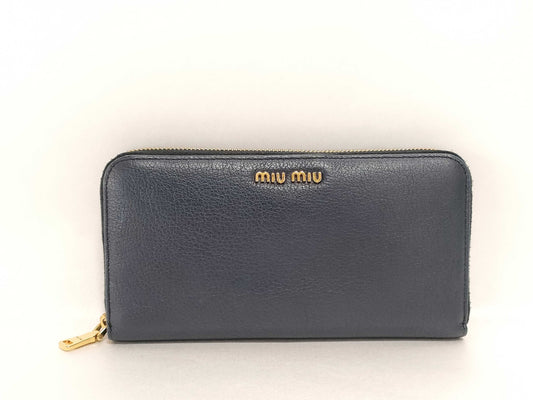 Miu Miu Miu Miu Leather Logo Long Wallet 5ML506 Accessories: Box, Wallet
