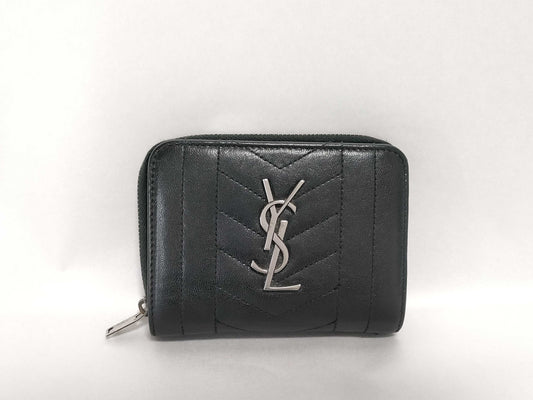SAINT LAURENT SAINT LAURENT Paris Logo Leather Wallet 437470 Accessories: Box, Dust Bag