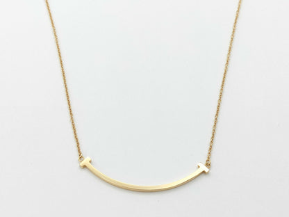 Tiffany & Co. T Smile Small Necklace in Yellow Gold and Au750, 2.8g 
