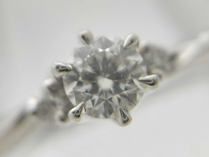 4℃ D0.169ct diamond ring in PT950, 3.3g 