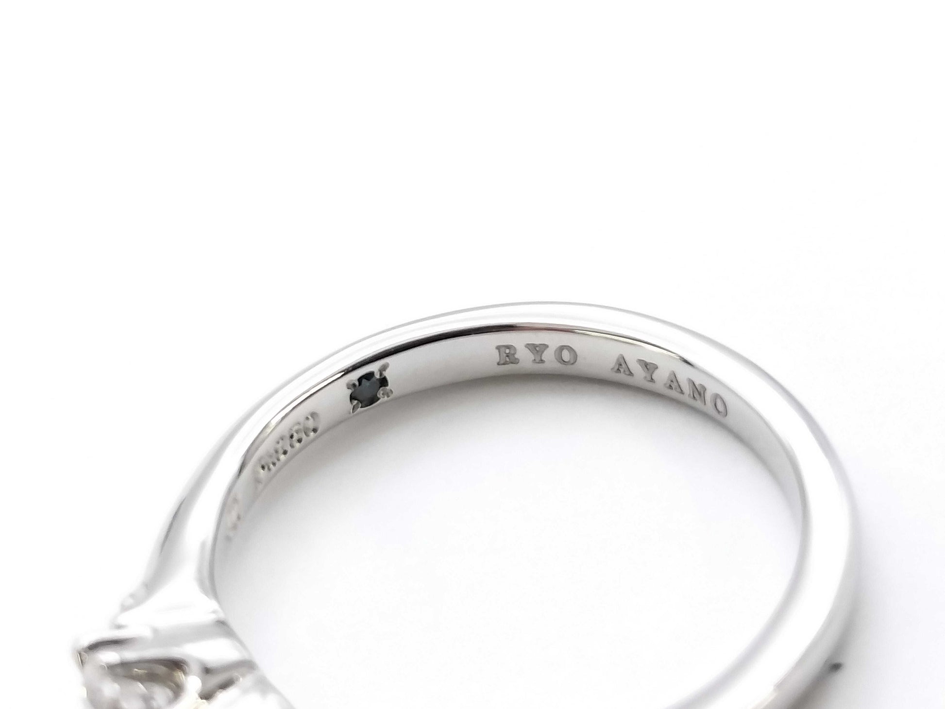 4℃ D0.169ct diamond ring in PT950, 3.3g 