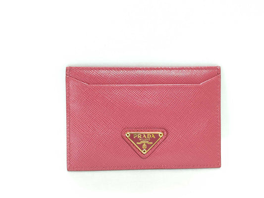 PRADA Saffiano Leather Card Case, Card Case, Pass Case, Business Card Case