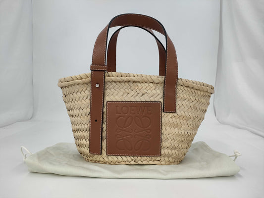 LOEWE Basket Small Raffia Handbag. Includes dust bag.