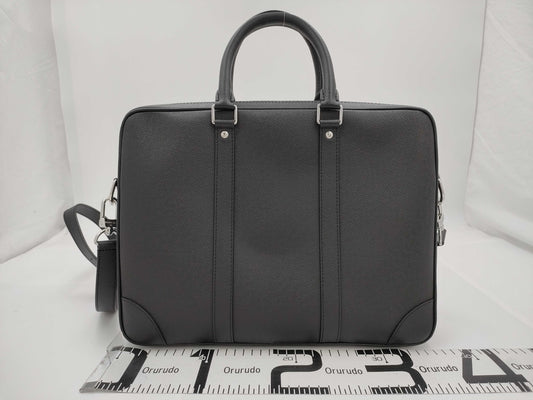 LOUIS VUITTON Taiga Porte-Document Voyage Noir M30925 Accessories: Box/Dust bag Business bag