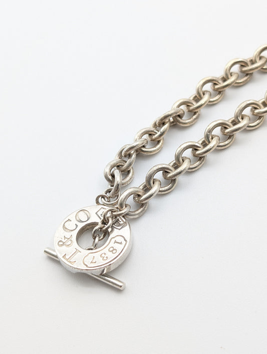Tiffany & Co. Tiffany & Co. Narrow 1837 Toggle Bracelet, 925, 32.0g