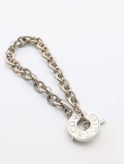 Tiffany & Co. Tiffany & Co. Narrow 1837 Toggle Bracelet, 925, 32.0g