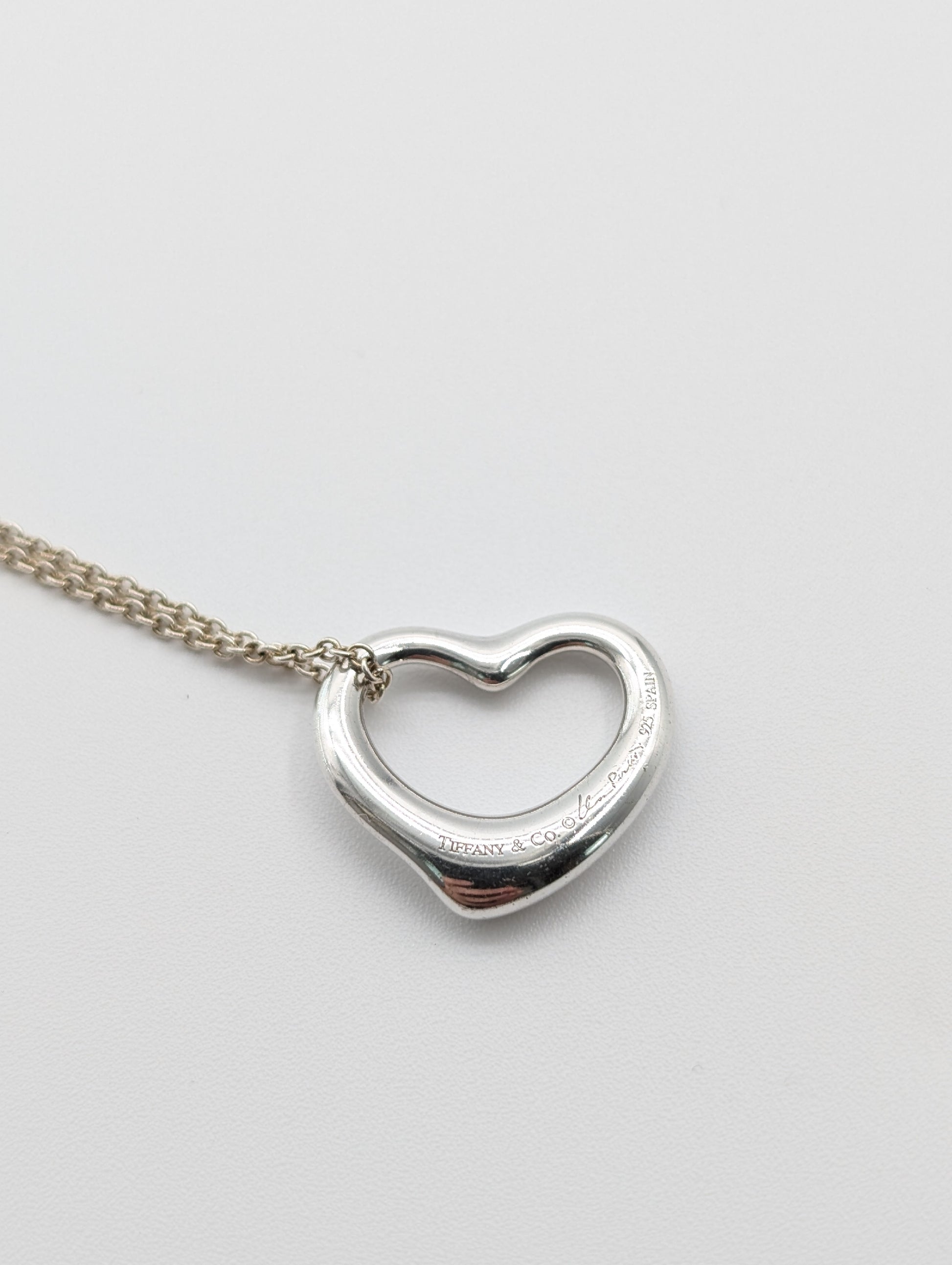 Tiffany & Co. Tiffany & Co. Open Heart Necklace, 925, Current Clasp, 7.1g