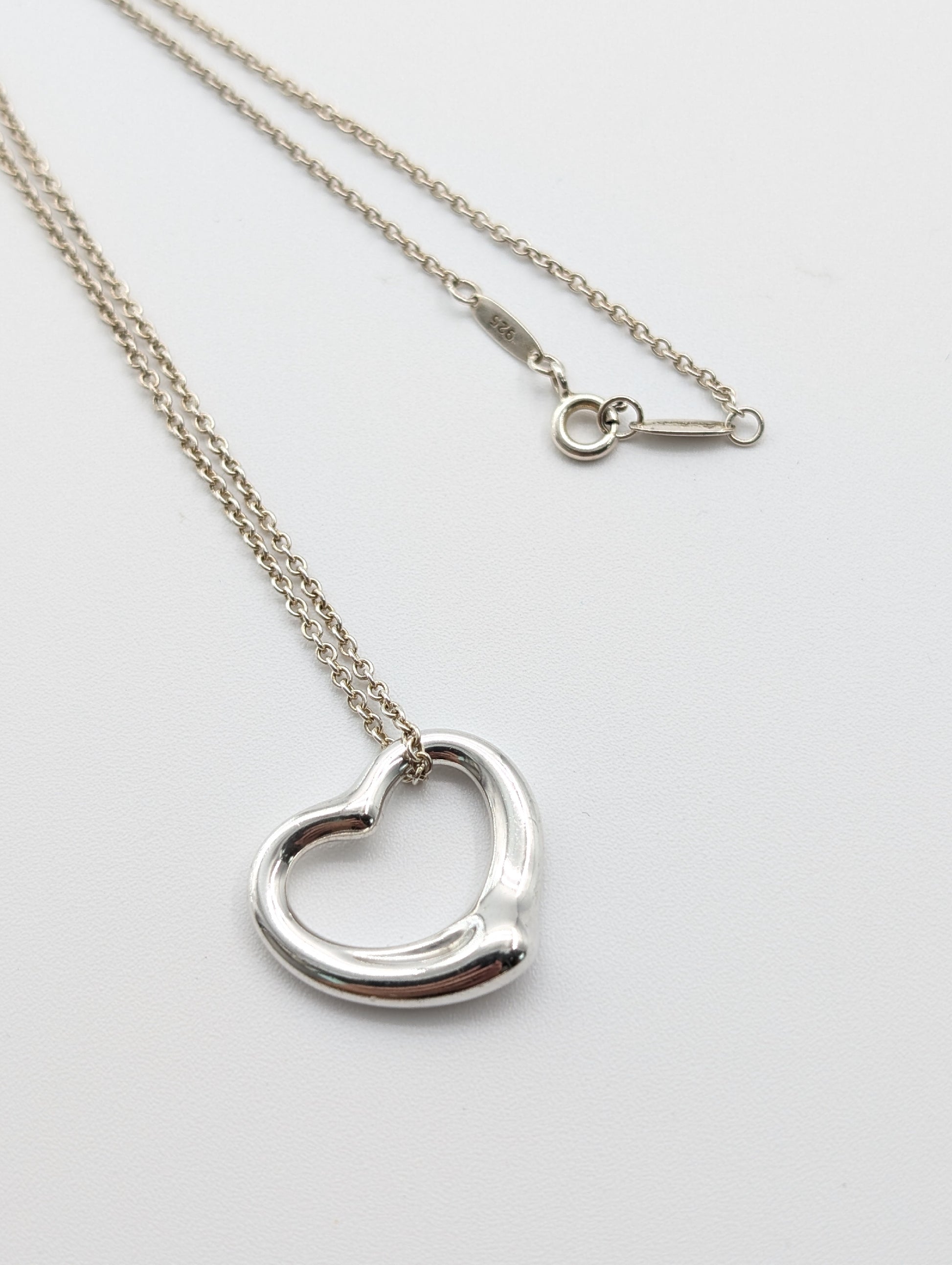 Tiffany & Co. Tiffany & Co. Open Heart Necklace, 925, Current Clasp, 7.1g