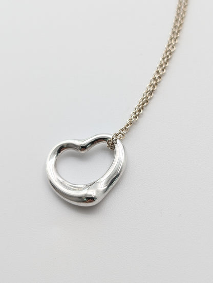 Tiffany & Co. Tiffany & Co. Open Heart Necklace, 925, Current Clasp, 7.1g