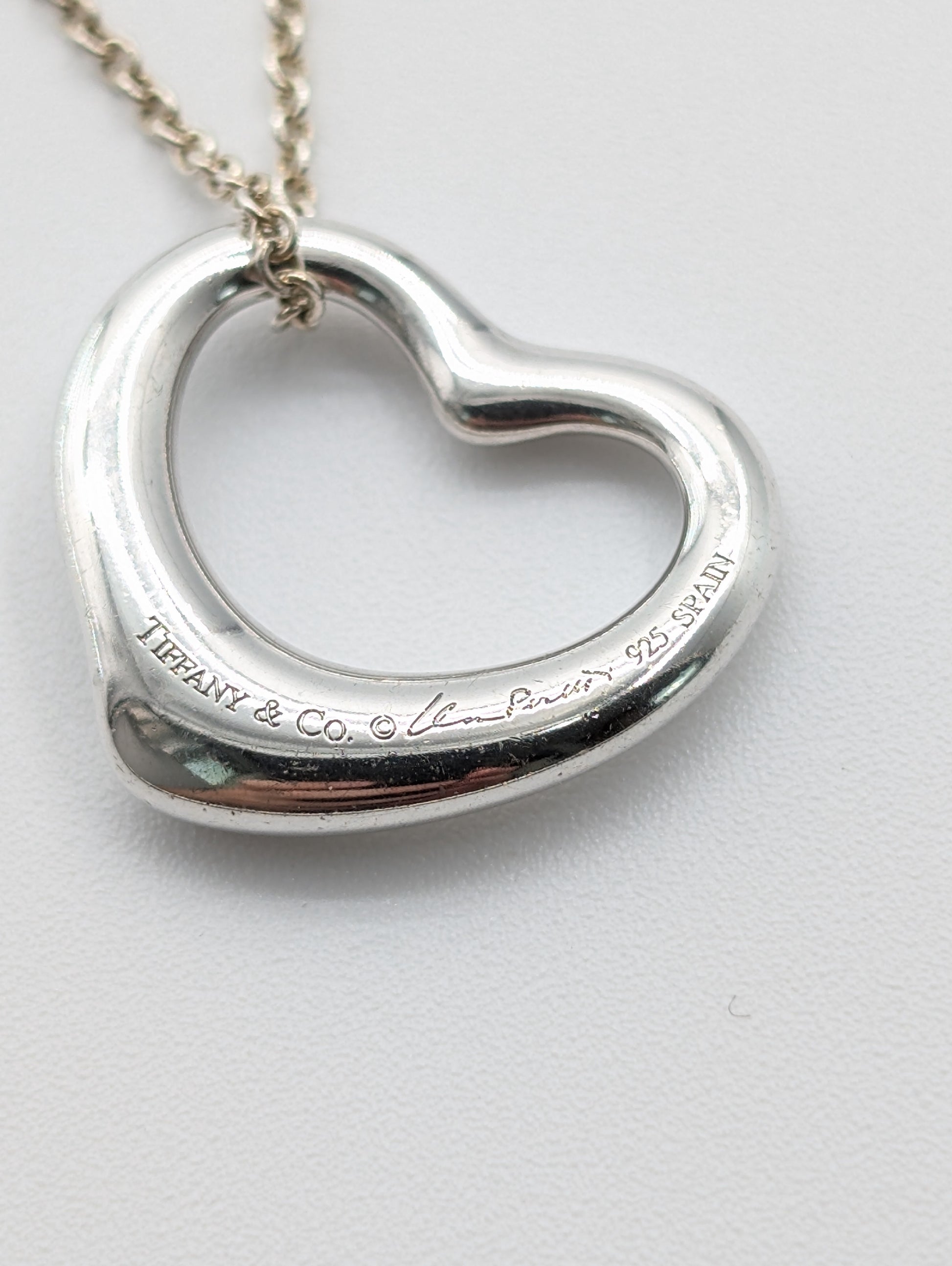 Tiffany & Co. Tiffany & Co. Open Heart Necklace, 925, Current Clasp, 7.1g