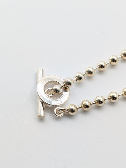 GUCCI Ball Chain Toggle 925 15.9g Bracelet/Bangle
