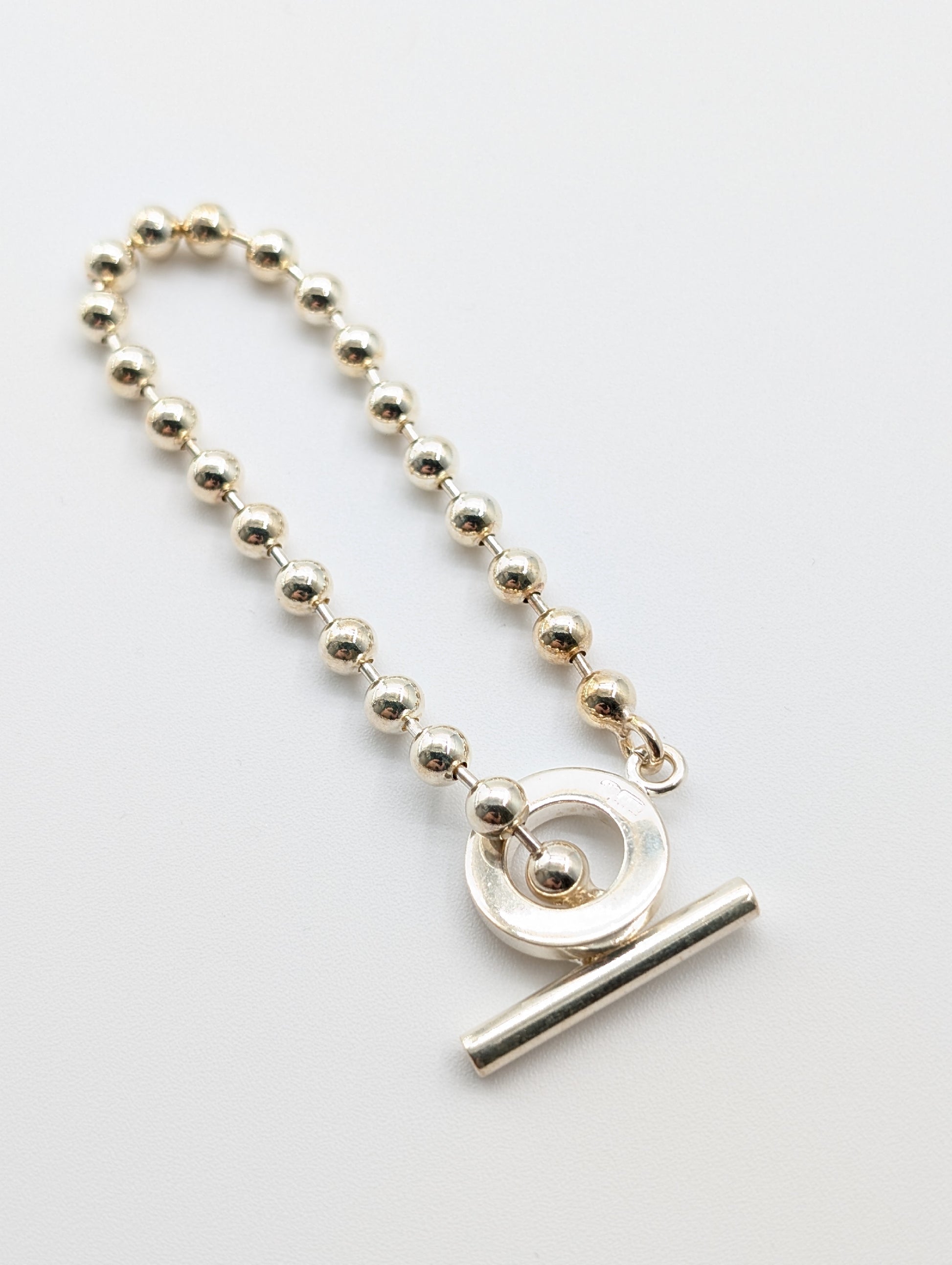 GUCCI Ball Chain Toggle 925 15.9g Bracelet/Bangle