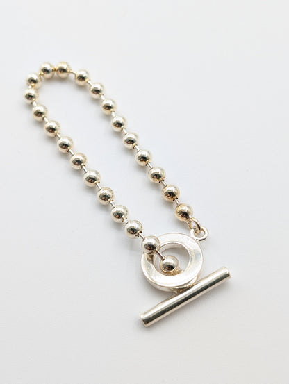 GUCCI Ball Chain Toggle 925 15.9g Bracelet/Bangle