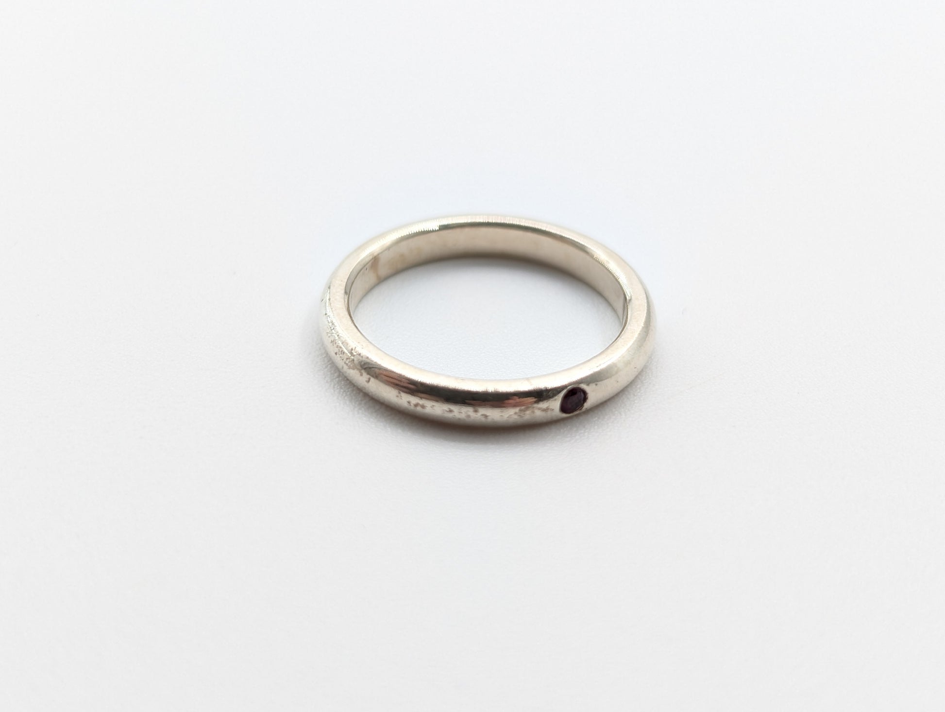 Tiffany & Co. Stacking Band Ring with Diamonds, 925, Size 11, 2.7g