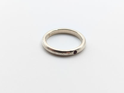 Tiffany & Co. Stacking Band Ring with Diamonds, 925, Size 11, 2.7g