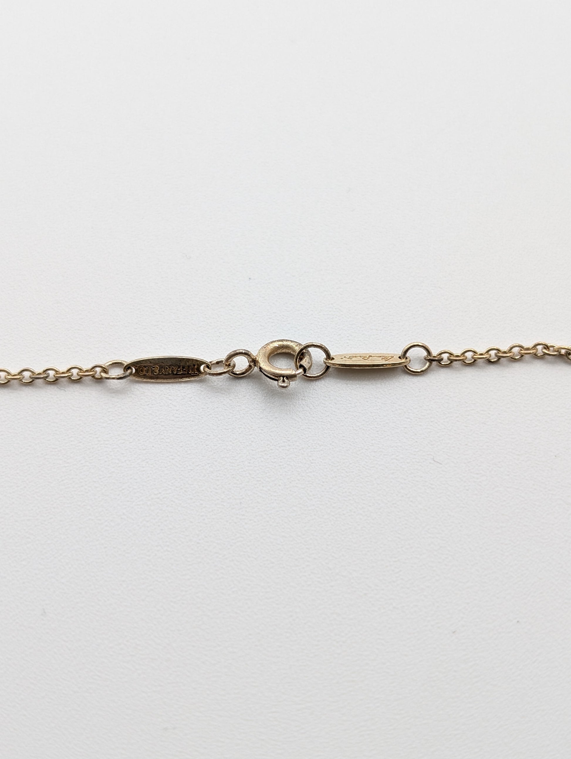 Tiffany & Co. Open Heart Necklace with Current Clasp, 925, 7.1g