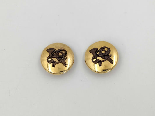 HERMES Horn Motif Earrings