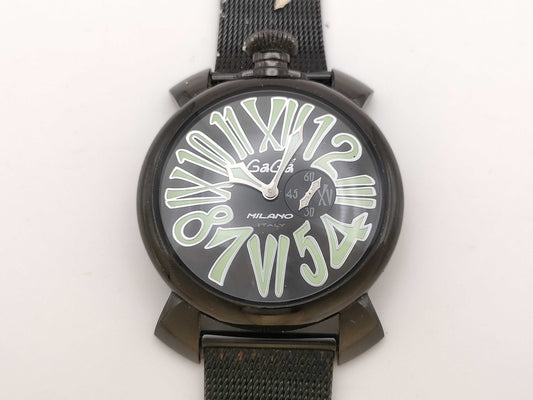 GaGa MILANO Manuale 46 10013 Quartz Black Dial Men's Watch