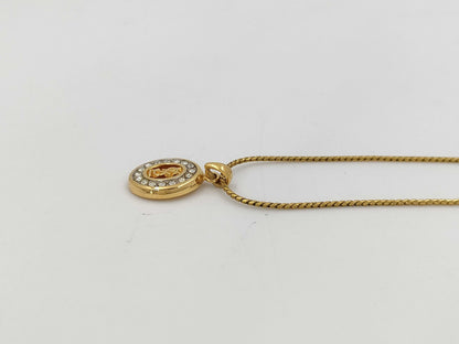 Yves Saint Laurent Gold Rhinestone Necklace