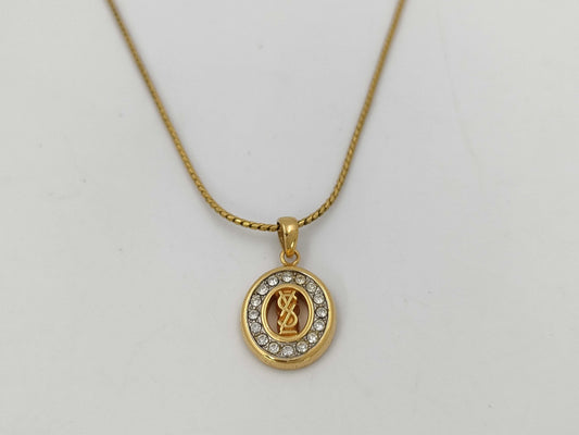 Yves Saint Laurent Gold Rhinestone Necklace