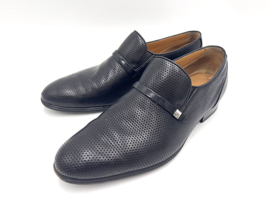 S.T. Dupont Perforated Leather Black Size 7 1/2 Loafers